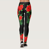 Leggings à pavot noir (Dos)