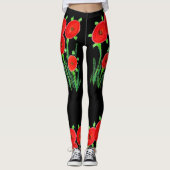 Leggings à pavot noir (Devant)