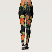 Leggings à pavot orange et noir (Dos)