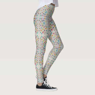 Leggings à petits cœurs aquarelle