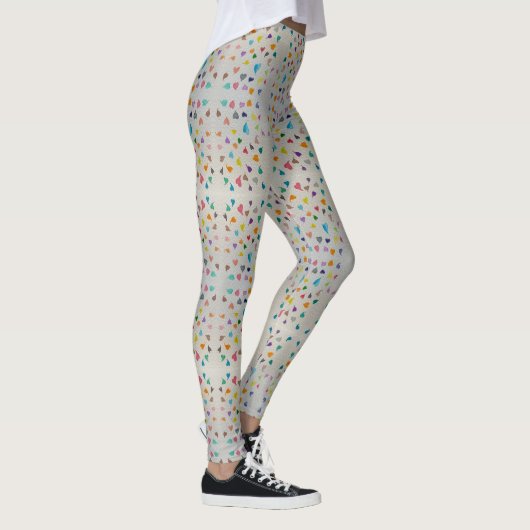 Leggings à petits cœurs aquarelle (Droite)