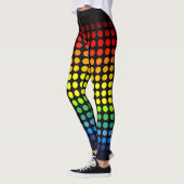Leggings À petits pois arc-en-ciel en noir (Gauche)
