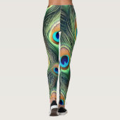 Leggings à plumes de paon exotiques (Dos)