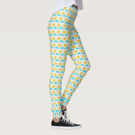 Leggings à points de polka jaunes (Droite)
