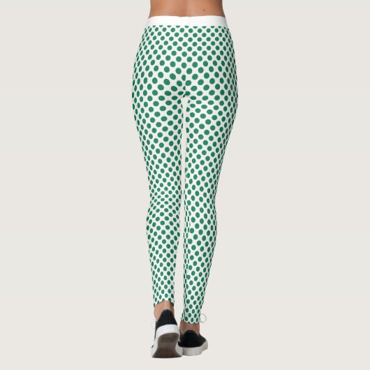 Leggings à points Emerald Green Polka (Dos)