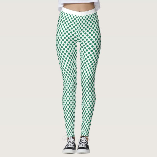 Leggings à points Emerald Green Polka (Devant)