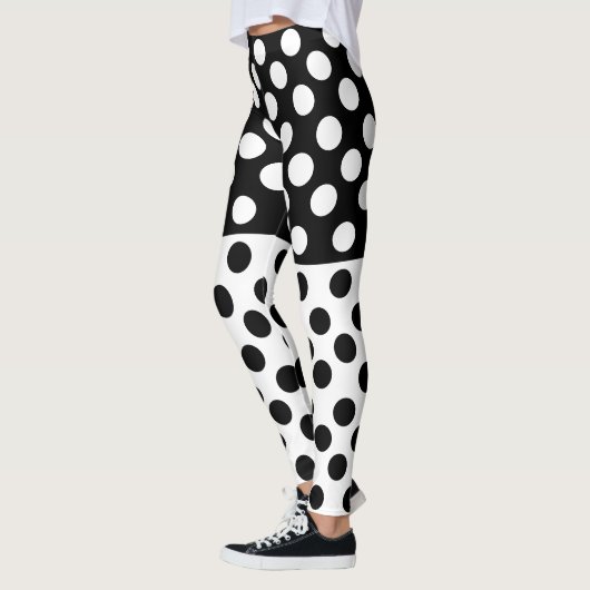 Leggings à points noirs et blancs - Choisir les co (Gauche)