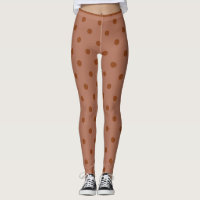 Leggings à points Polka Brown