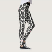 Leggings à points Polka noirs et blancs pour femme (Droite)