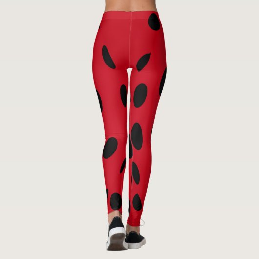 Leggings à points rouges et noirs de Ladybug (Dos)