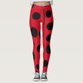 Leggings à points rouges et noirs de Ladybug (Devant)