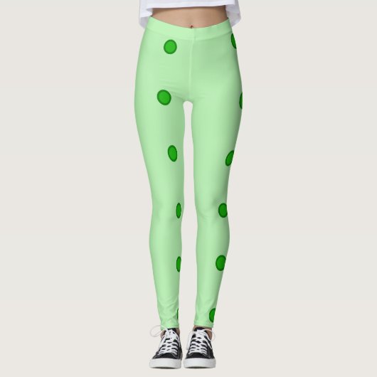 Leggings à points verts (Devant)
