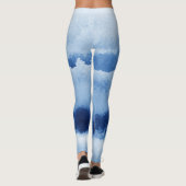 Leggings à rayures bleues aquarelle (Dos)