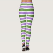 Leggings à rayures étroites drapeau genderqueer (Dos)