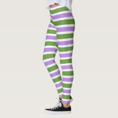 Leggings à rayures étroites drapeau genderqueer (Gauche)