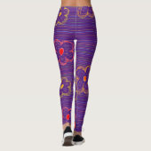 Leggings à rayures violettes (Dos)