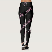Leggings à répétition de logo rose (Dos)
