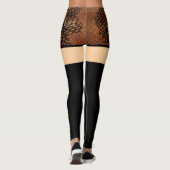 Leggings à sochos noirs courts et longs (Dos)