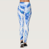 Leggings à tartines bleu et blanc (Dos)