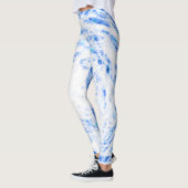 Leggings à tartines bleu et blanc (Gauche)