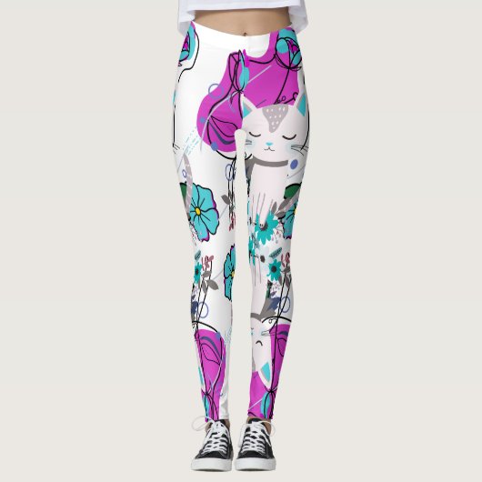 Leggings A Trendy Colourful Design  (Devant)