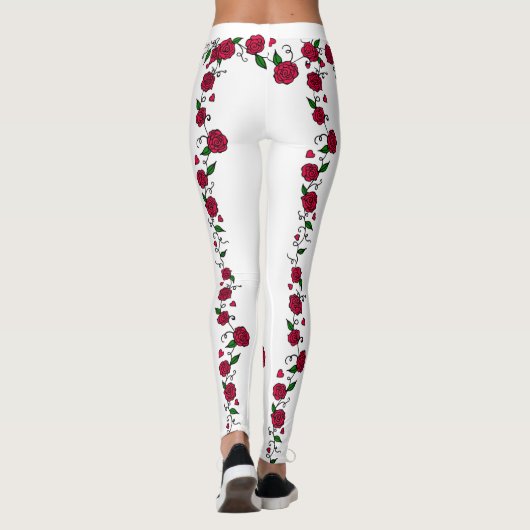 Leggings à vigne rose tatouée (Dos)