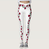 Leggings à vigne rose tatouée (Devant)