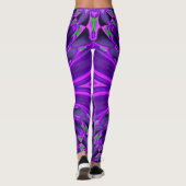 Leggings à vis à vis de conception violette (Dos)