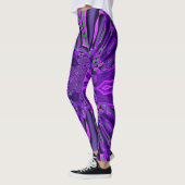 Leggings à vis à vis de conception violette (Gauche)