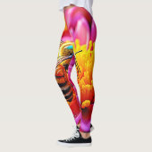 Leggings Abee en effervescence sur la conception de la fleu (Gauche)