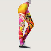 Leggings Abee en effervescence sur la conception de la fleu (Droite)