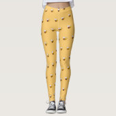 Leggings Abeilles à bosses jaunes mignonnes drôles (Devant)