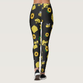 Leggings Abeilles avec ruches et tournesol (Dos)