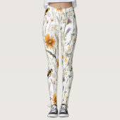 Leggings Abeilles Et Fleurs sauvages, (Devant)