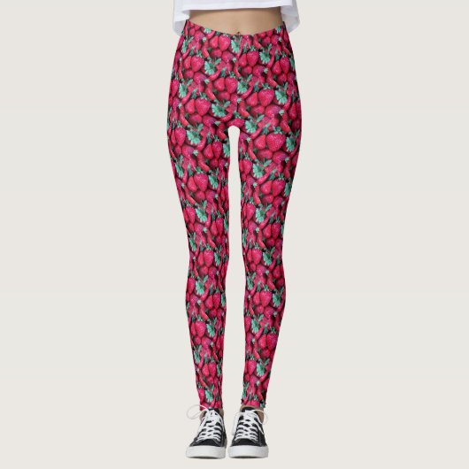 Leggings ABL - 140 - fraise - guêtres (Devant)