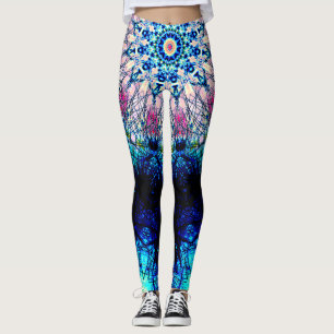 Leggings Abrégé sur en forme d'étoile fortement détaill