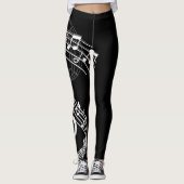 Leggings Abrégé sur III notes de musique (Devant)