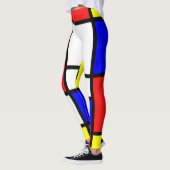 Leggings Abrégé sur jaune bleu rouge blanc de modernisme (Gauche)