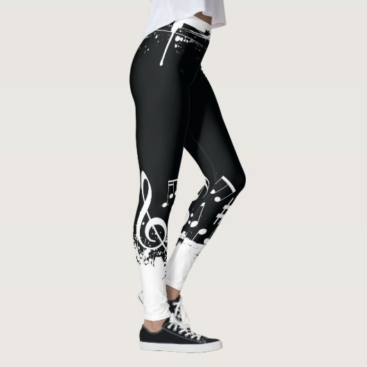 Leggings Abrégé sur notes de musique (Droite)