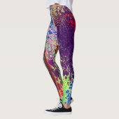 LEGGINGS ABSENCE D'INTERNET DE MARBAGE ABSTRAIT MULTICOLORE (Gauche)