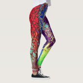 LEGGINGS ABSENCE D'INTERNET DE MARBAGE ABSTRAIT MULTICOLORE (Droite)