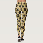 Leggings absence et Gold Paws Motif sans couture (Dos)