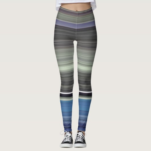 Leggings Abstract #1: Blue and grey (Devant)