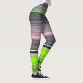 Leggings Abstract #1: Lime and grey (Droite)