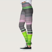 Leggings Abstract #1: Lime and grey (Gauche)