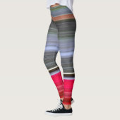 Leggings Abstract #1: Red and Grey (Gauche)