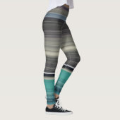 Leggings Abstract #1: Teal and grey (Droite)