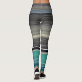 Leggings Abstract #1: Teal and grey (Dos)