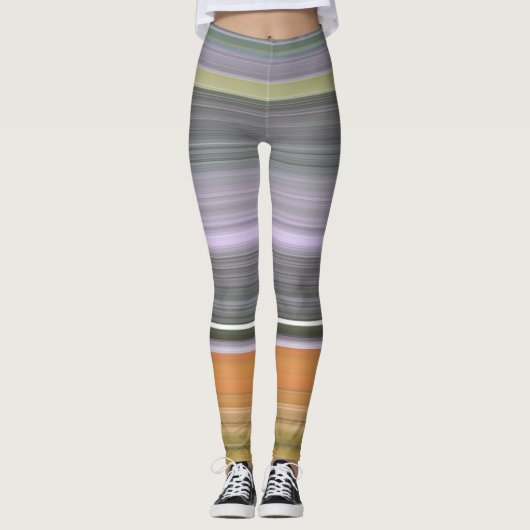 Leggings Abstract #1: Yellow and grey (Devant)