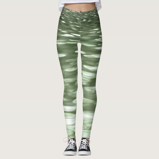 Leggings Abstract #3: Olive green blur (Devant)